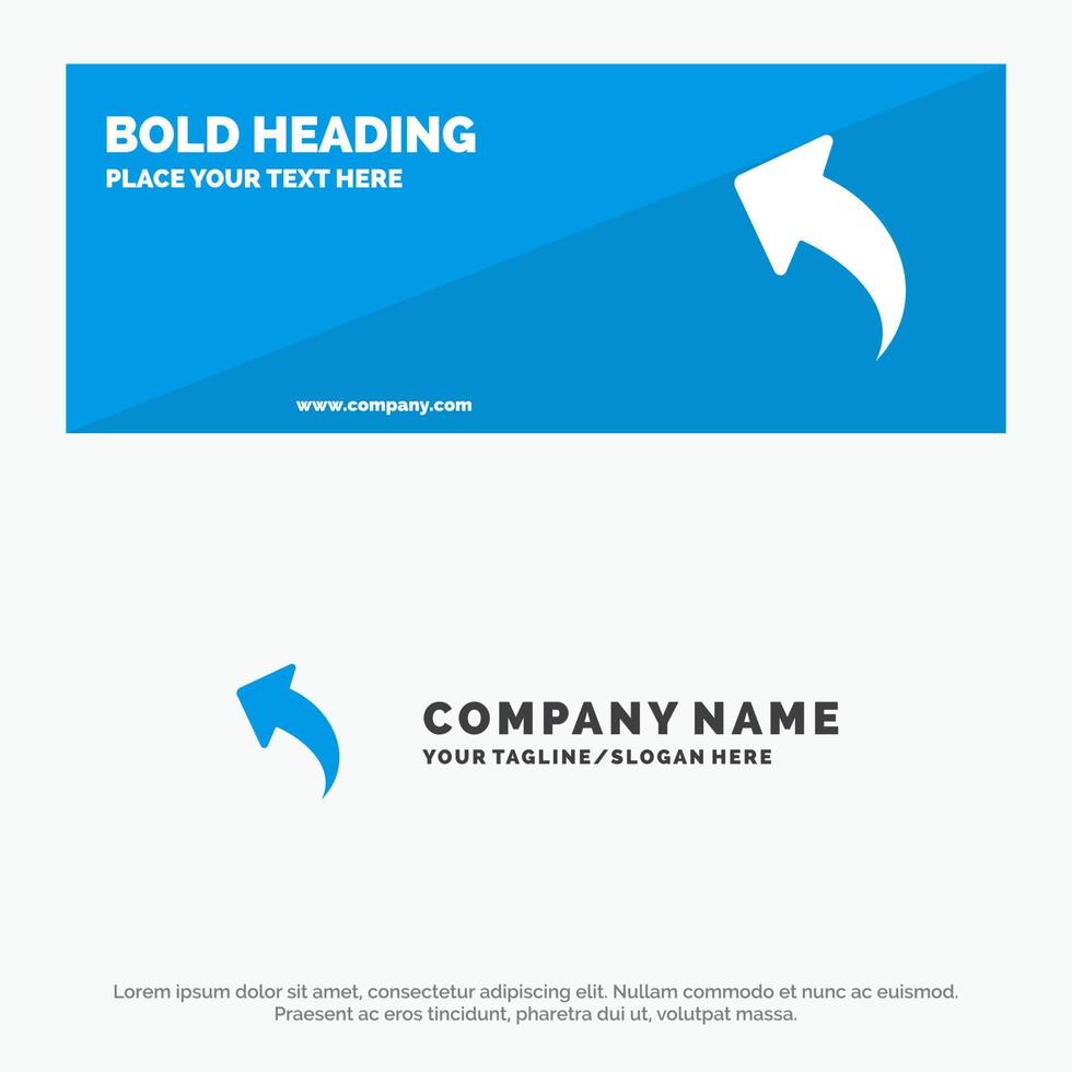 Arrow Left Up Arrows SOlid Icon Website Banner and Business Logo Template vector