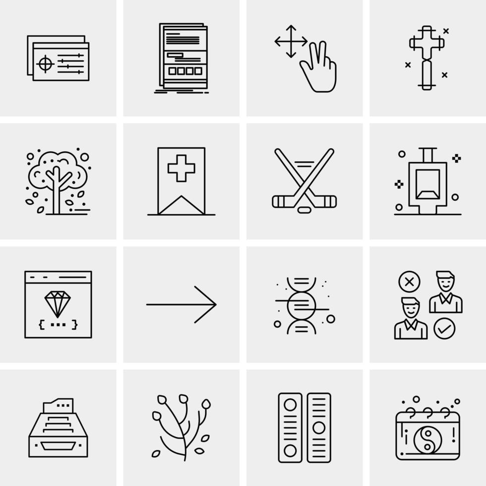 16 Universal Business Icons Vector Creative Icon Illustration to use in web and Mobile Related project