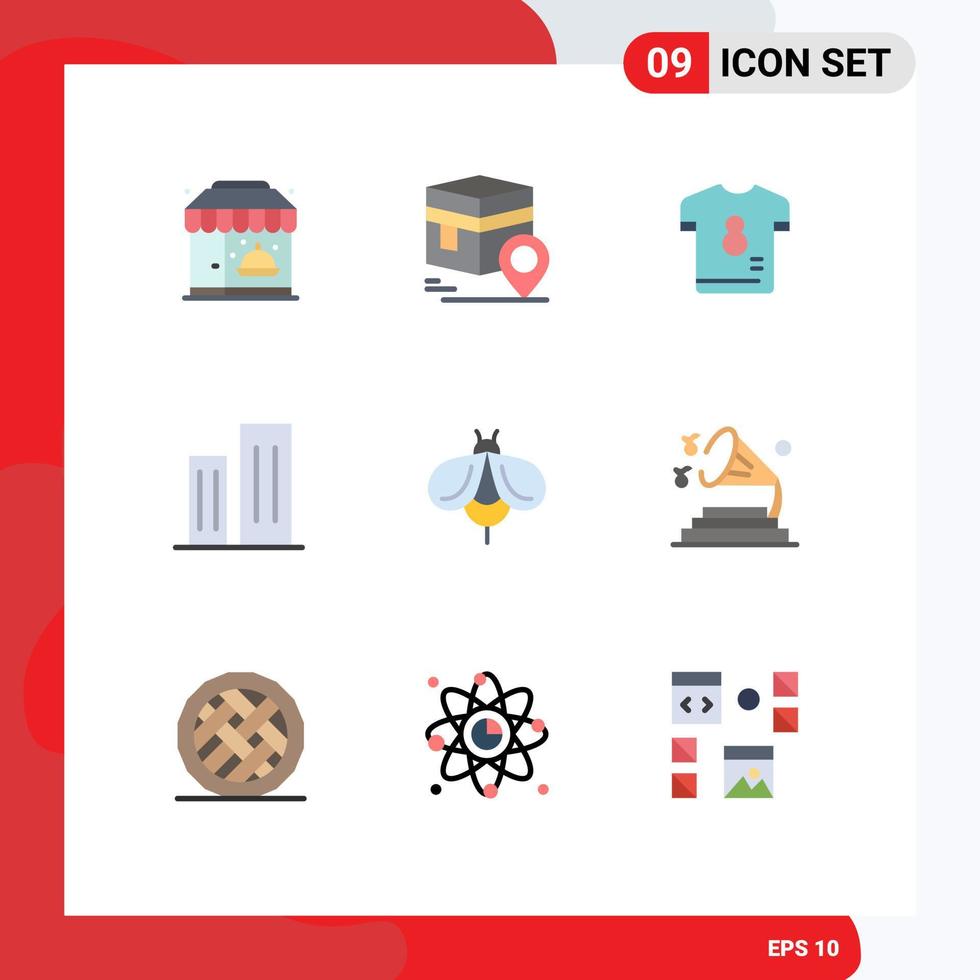 9 Creative Icons Modern Signs and Symbols of district buildings muslim architecture shirt Editable Vector Design Elements