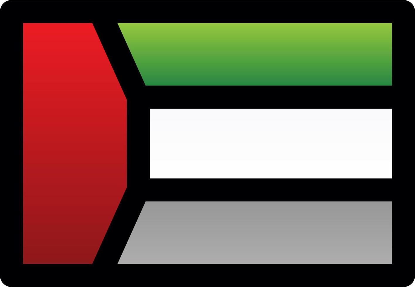 Dubai Flag Vector Icon Design
