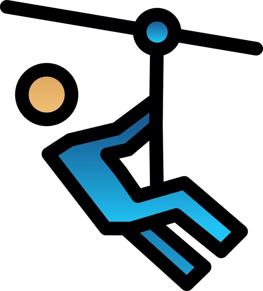 Zipline Vector Icon Design