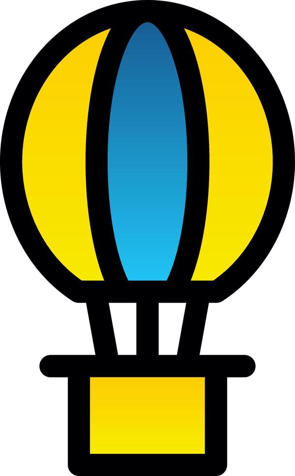 Hot Air Balloon Vector Icon Design