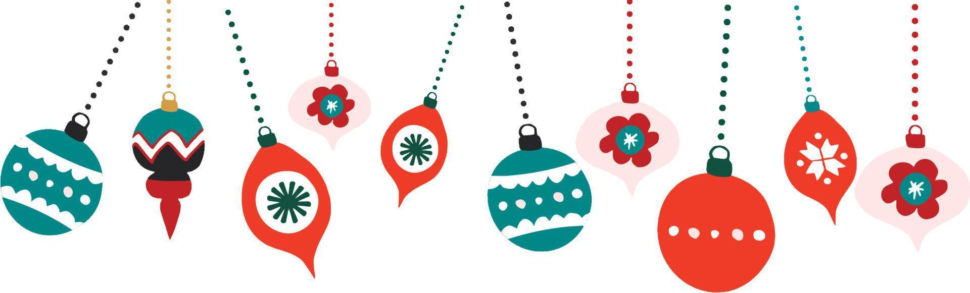bola de navidad, patrón de vacaciones, ilustración de año nuevo. vector