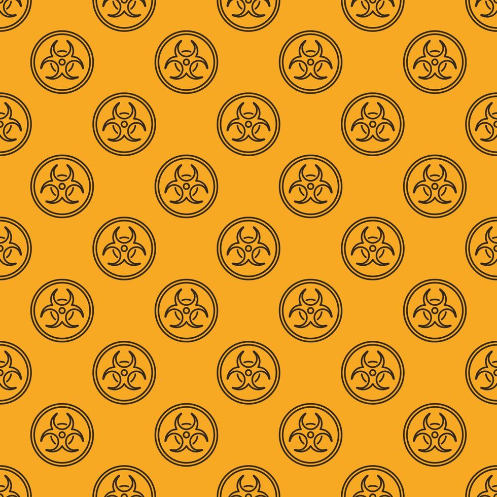 Bio Hazard in circle vector Seamless Pattern. Biohazard concept Background