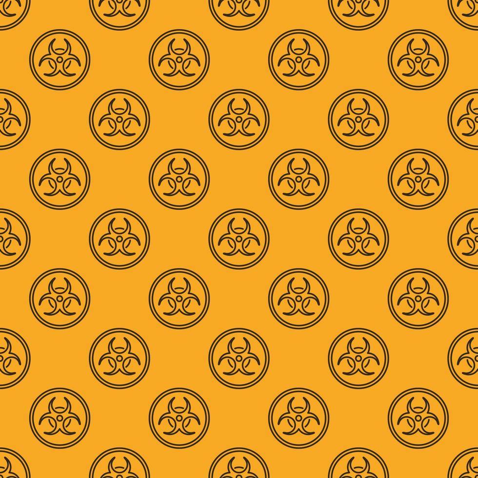 Bio Hazard in circle vector Seamless Pattern. Biohazard concept Background