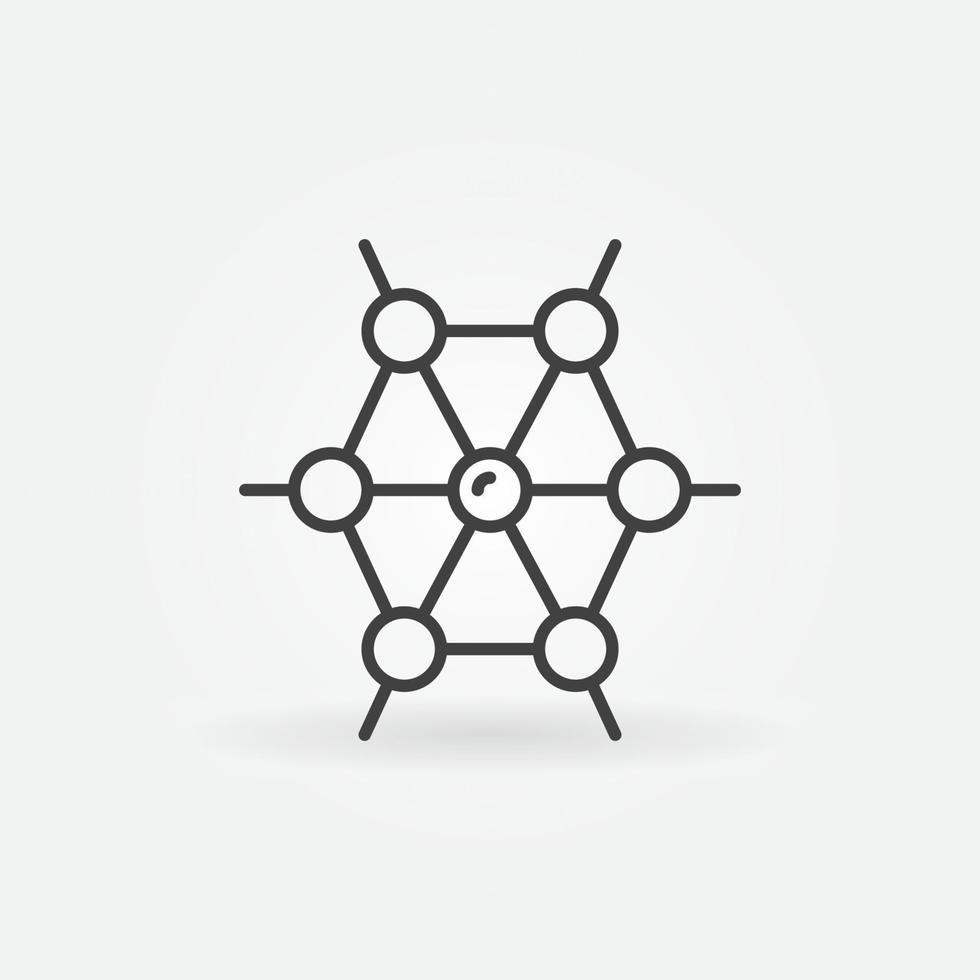 Abstract Chemistry Molecule vector Science concept outline icon