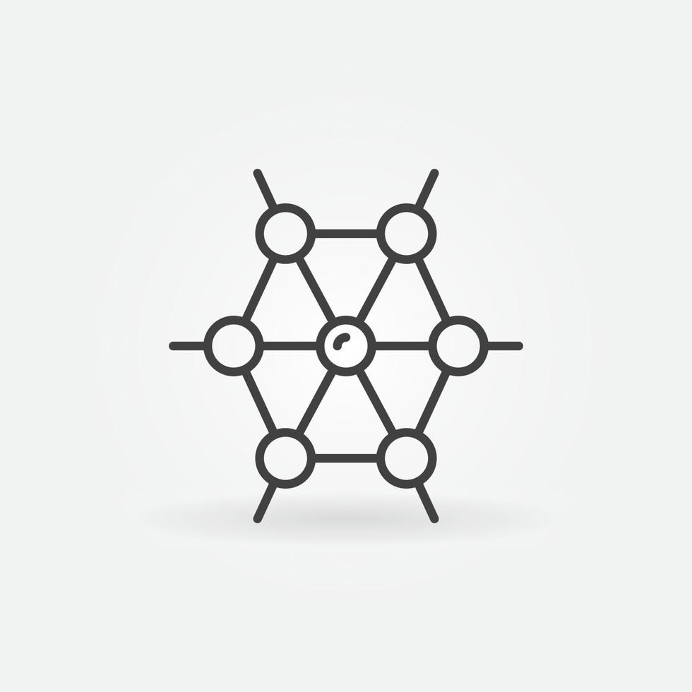 Abstract Chemistry Molecule vector Science concept outline icon