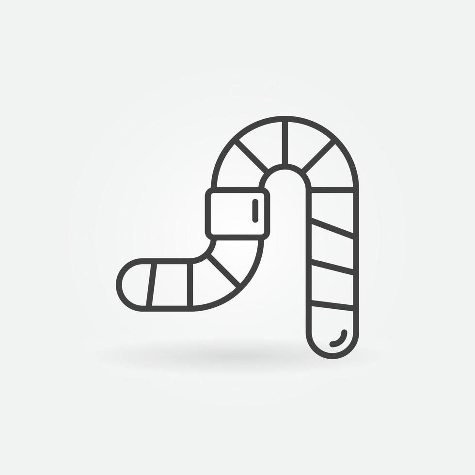 Worm vector concept simple thin line icon