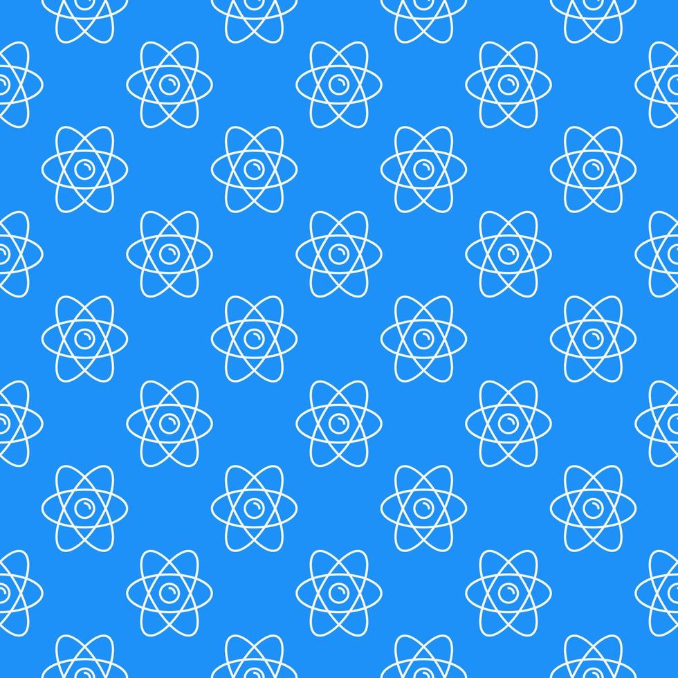 Atom vector concept blue linear Seamless Pattern or background
