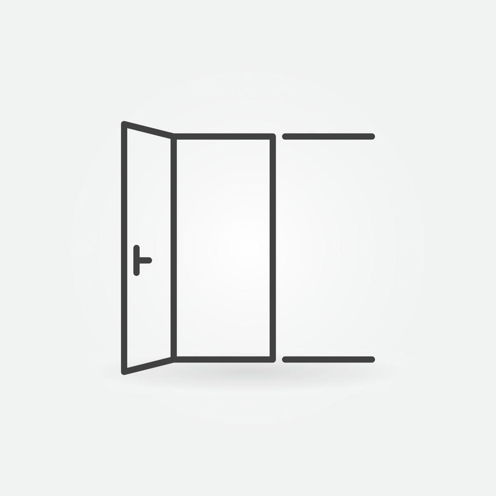 Open Door vector concept icon in thin line style