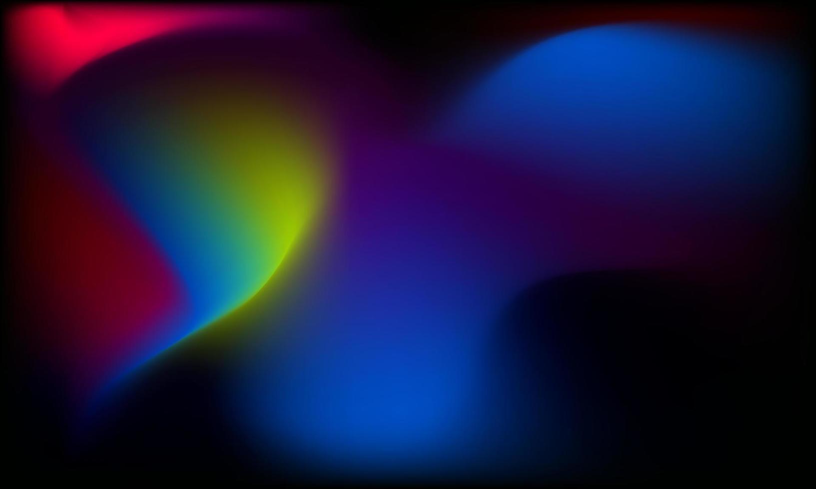 Abstract dark blurred background with colorful gradients vector