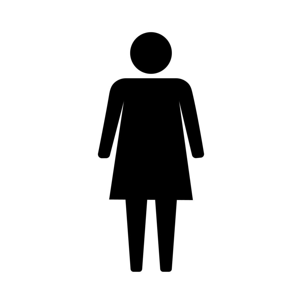 Woman icon isolated. vector