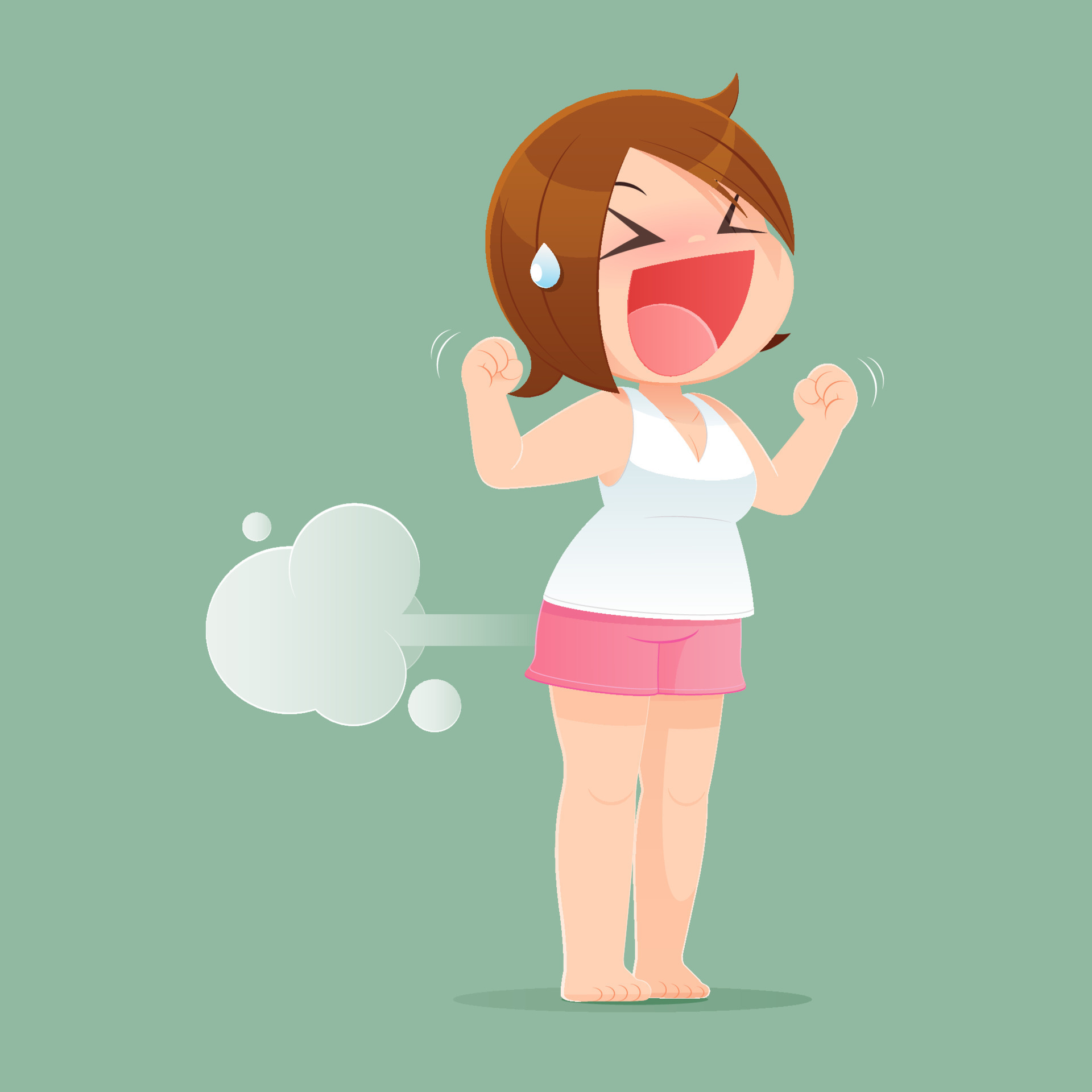 Woman Farting Cartoon 15766410 Vector Art At Vecteezy 