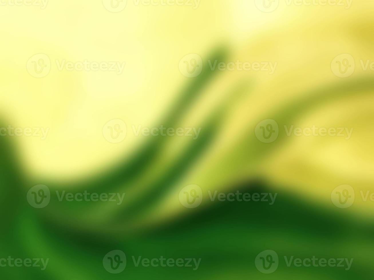 bulge blurred special effect illustration, with green-yellow leave background abstract artwork concept. photo