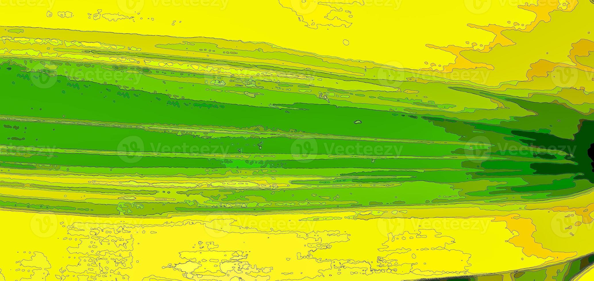 contours special effect illustration, bokeh, with green background abstract artwork concept. photo
