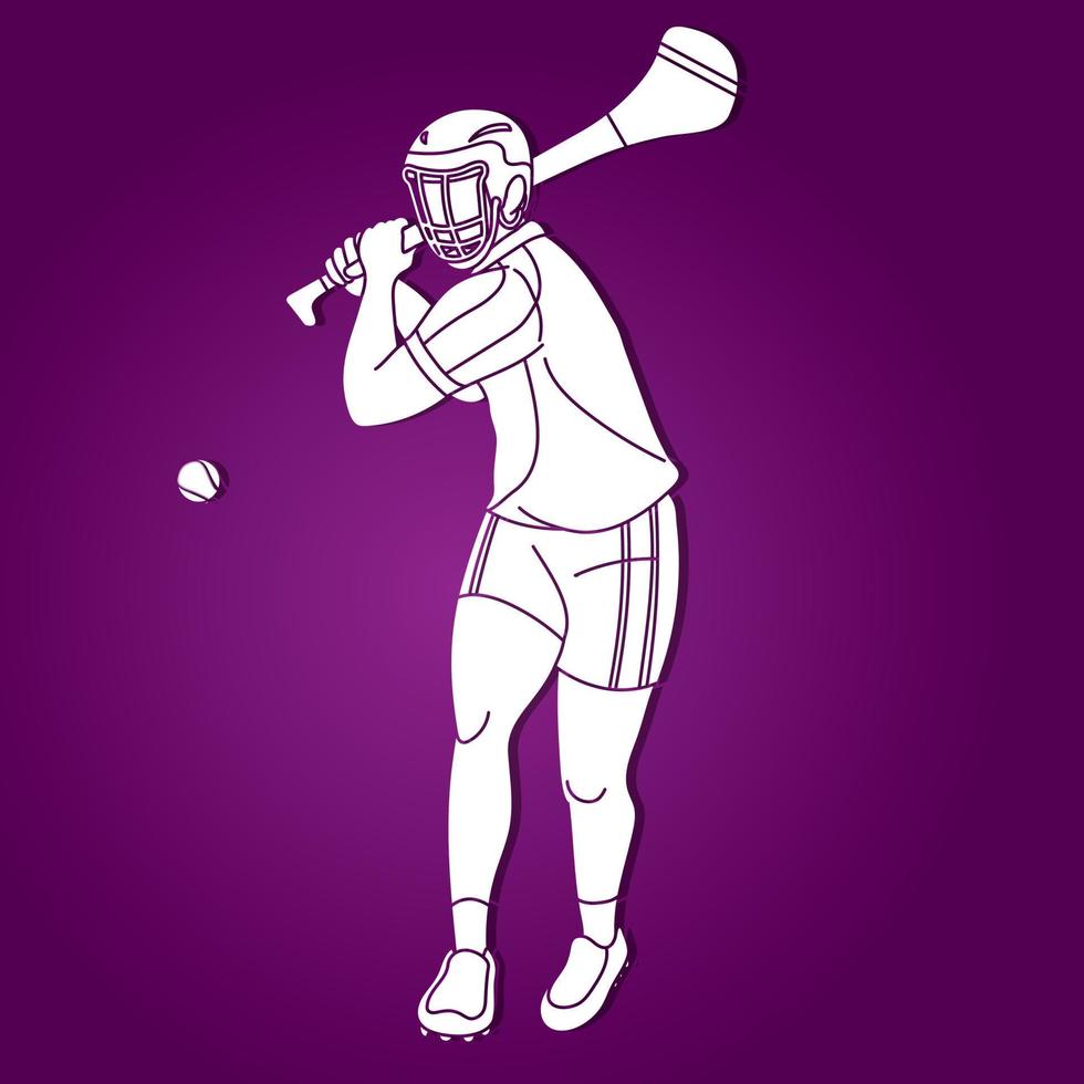 Hurling Sport Player Vector