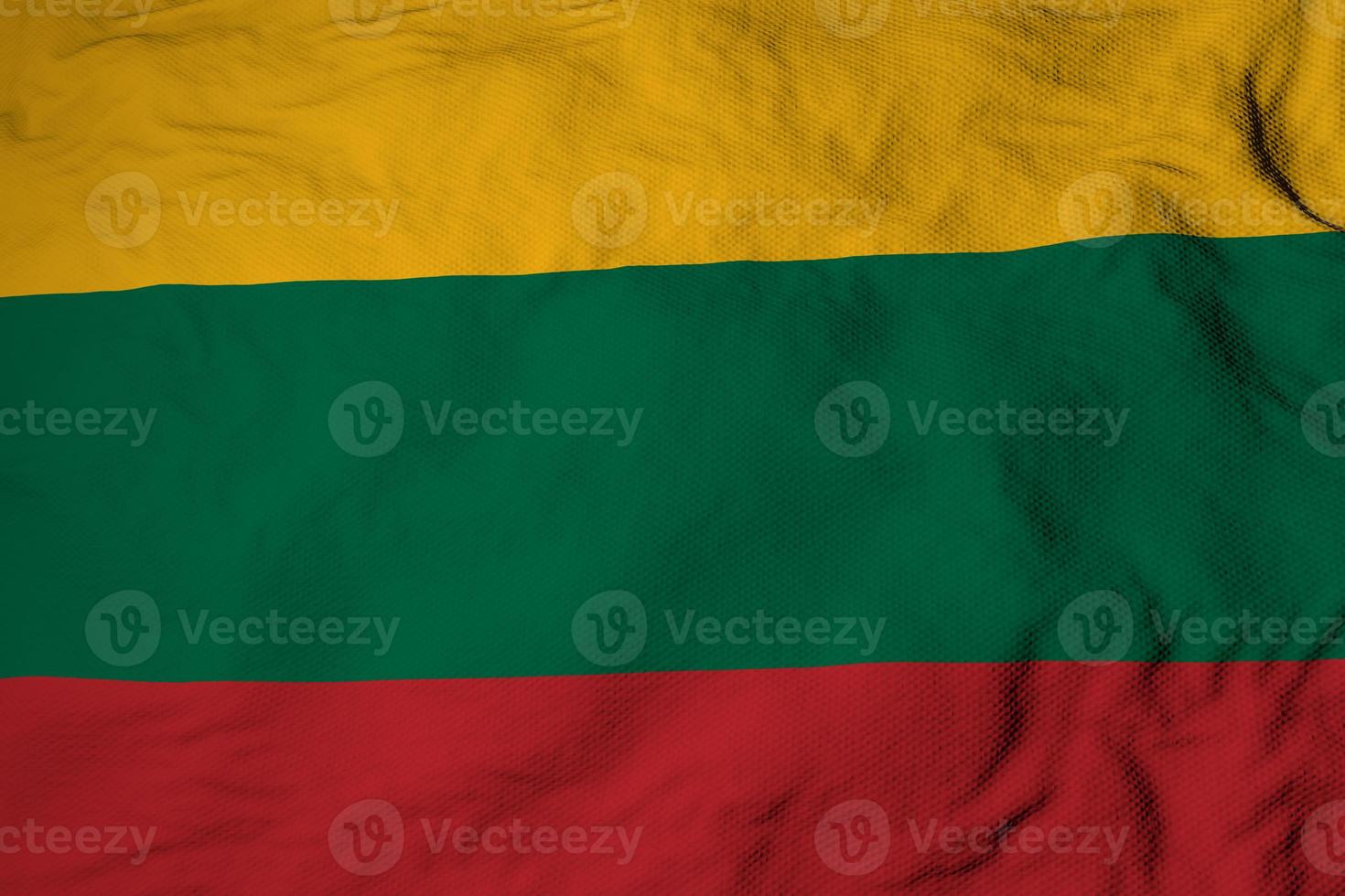 Lithuanian flag in 3D rendering photo