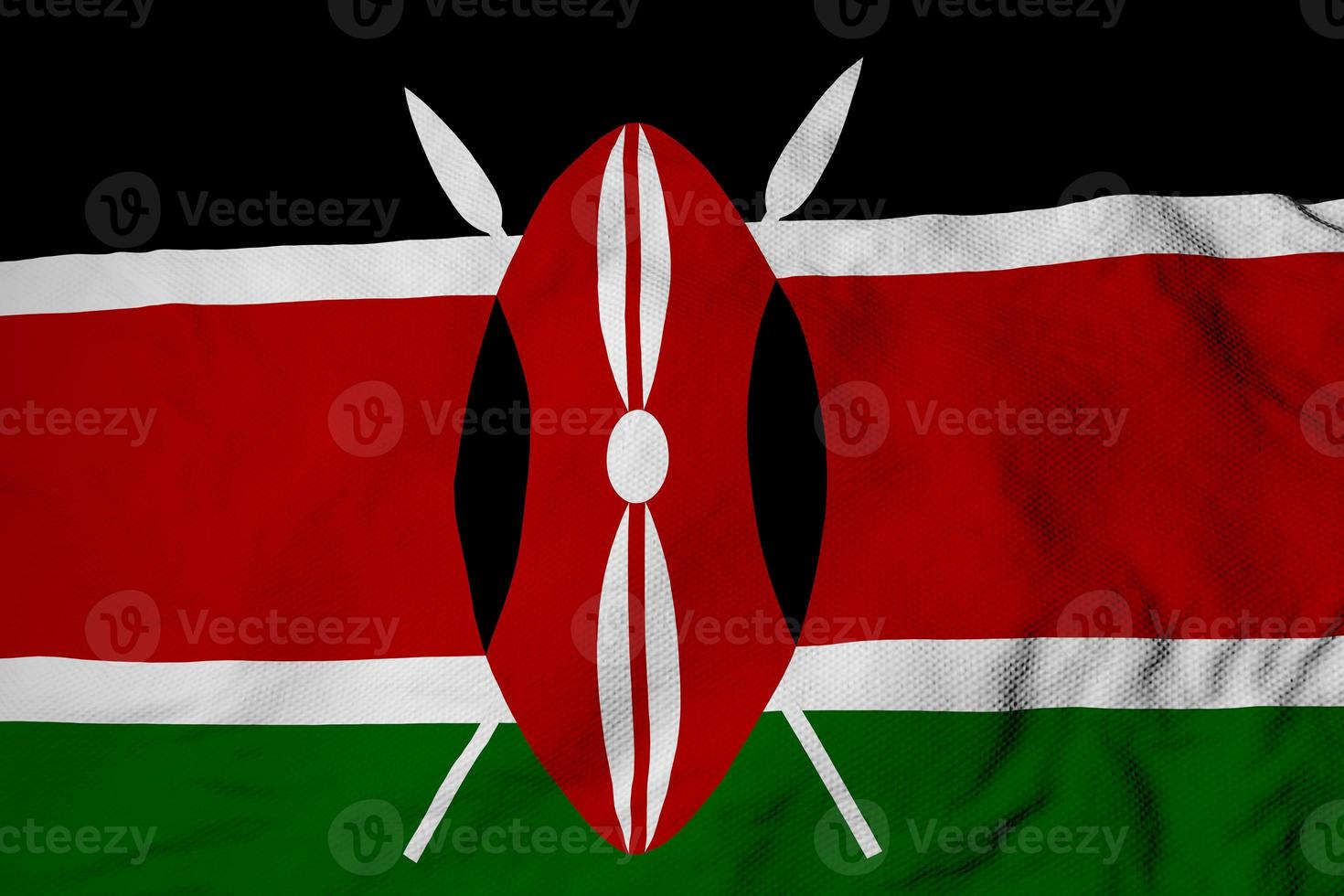 Kenyan flag in 3D rendering photo