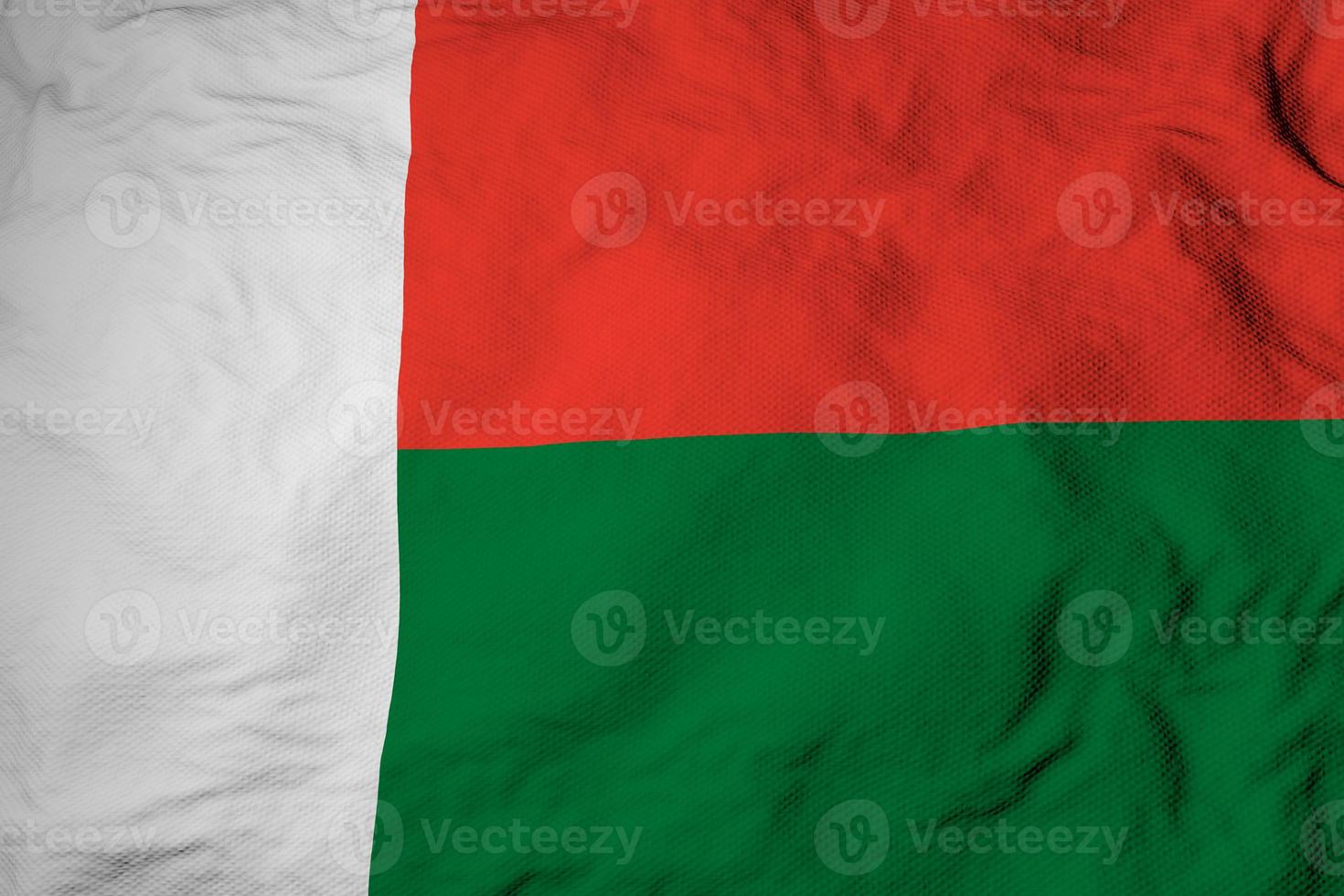 Flag of Madagascar in 3D rendering photo