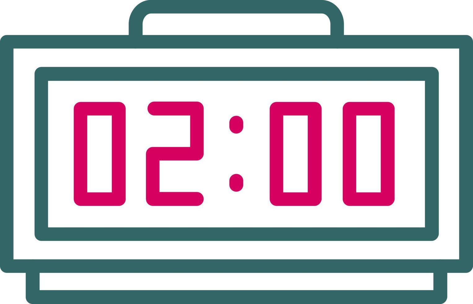 Digital Clock Vector Icon