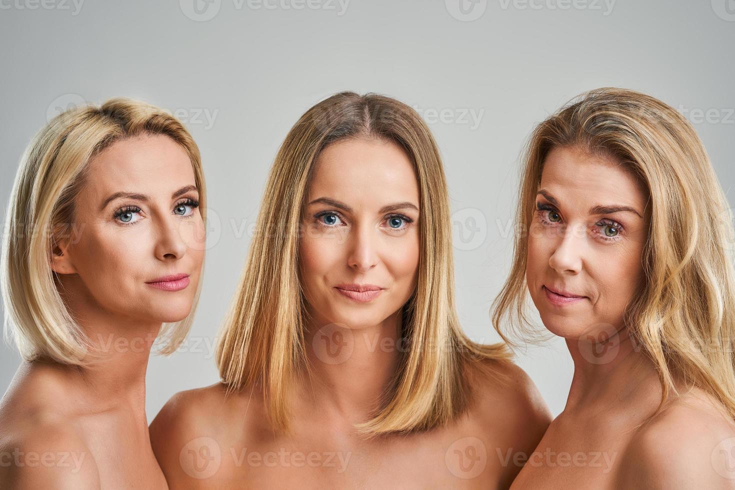 Picture showing group of happy friends in spa photo