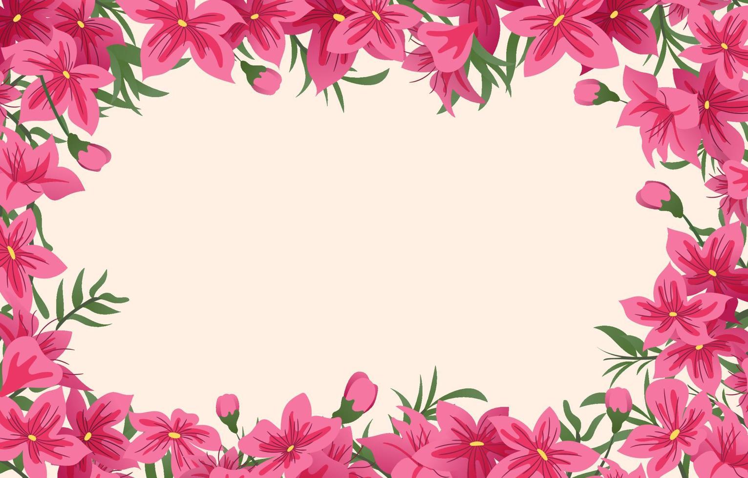 Peach Flower Blossom Background vector