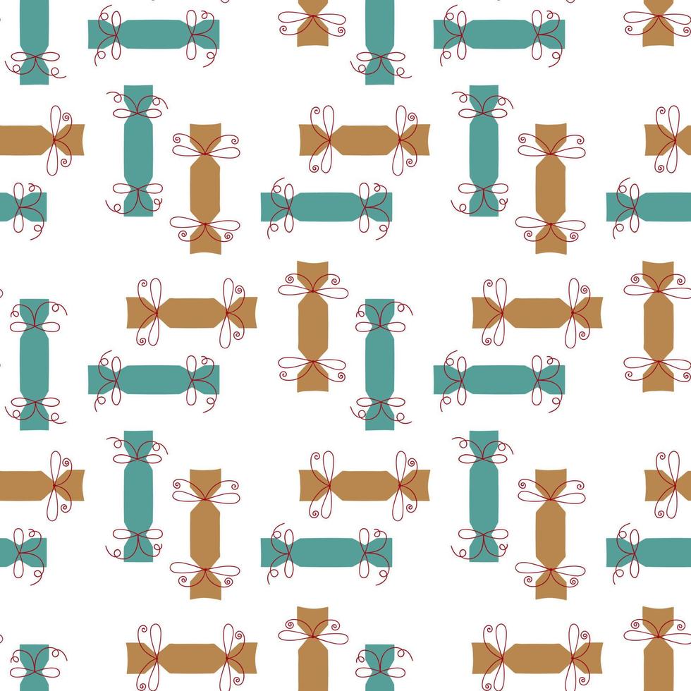 Candy or cracker. Festival seamless pattern. vector