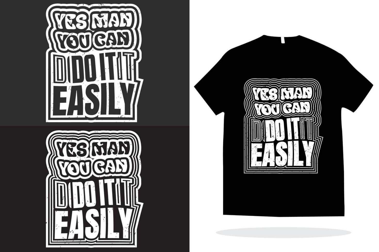 Modern typography inspirational lettering quotes t shirt design suitable for print design vector