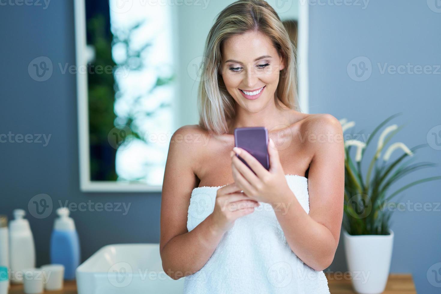 Lovely Naked Woman In The Bathroom Stock Photo, Picture and