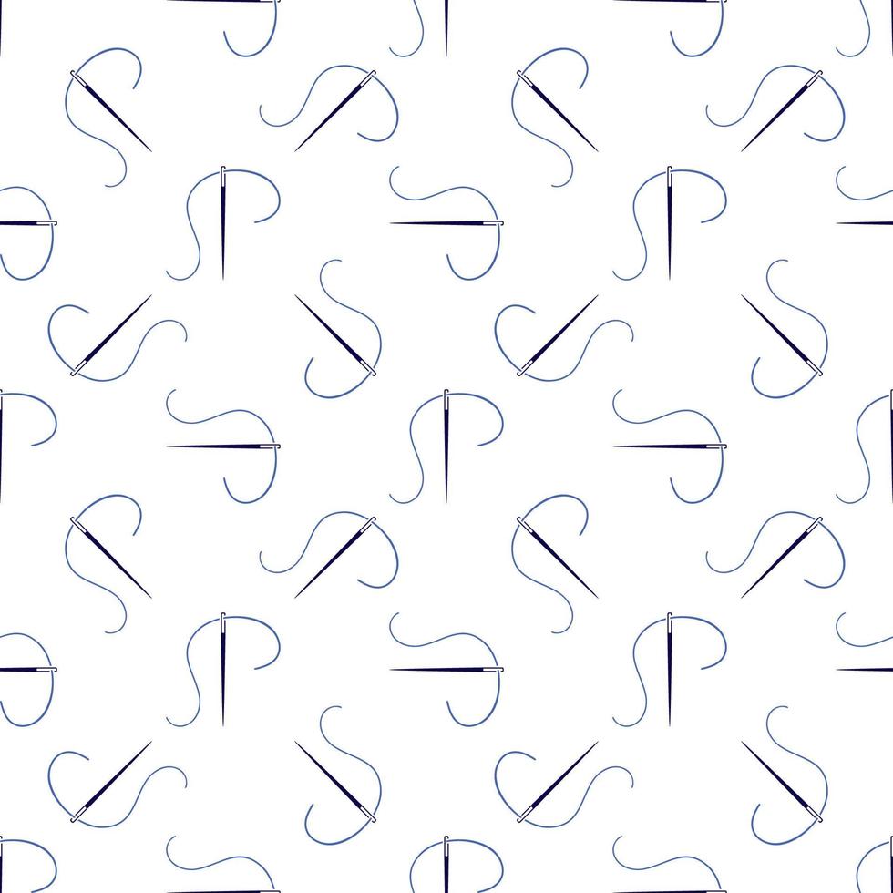 Sewing Needle vector geometric seamless pattern or background