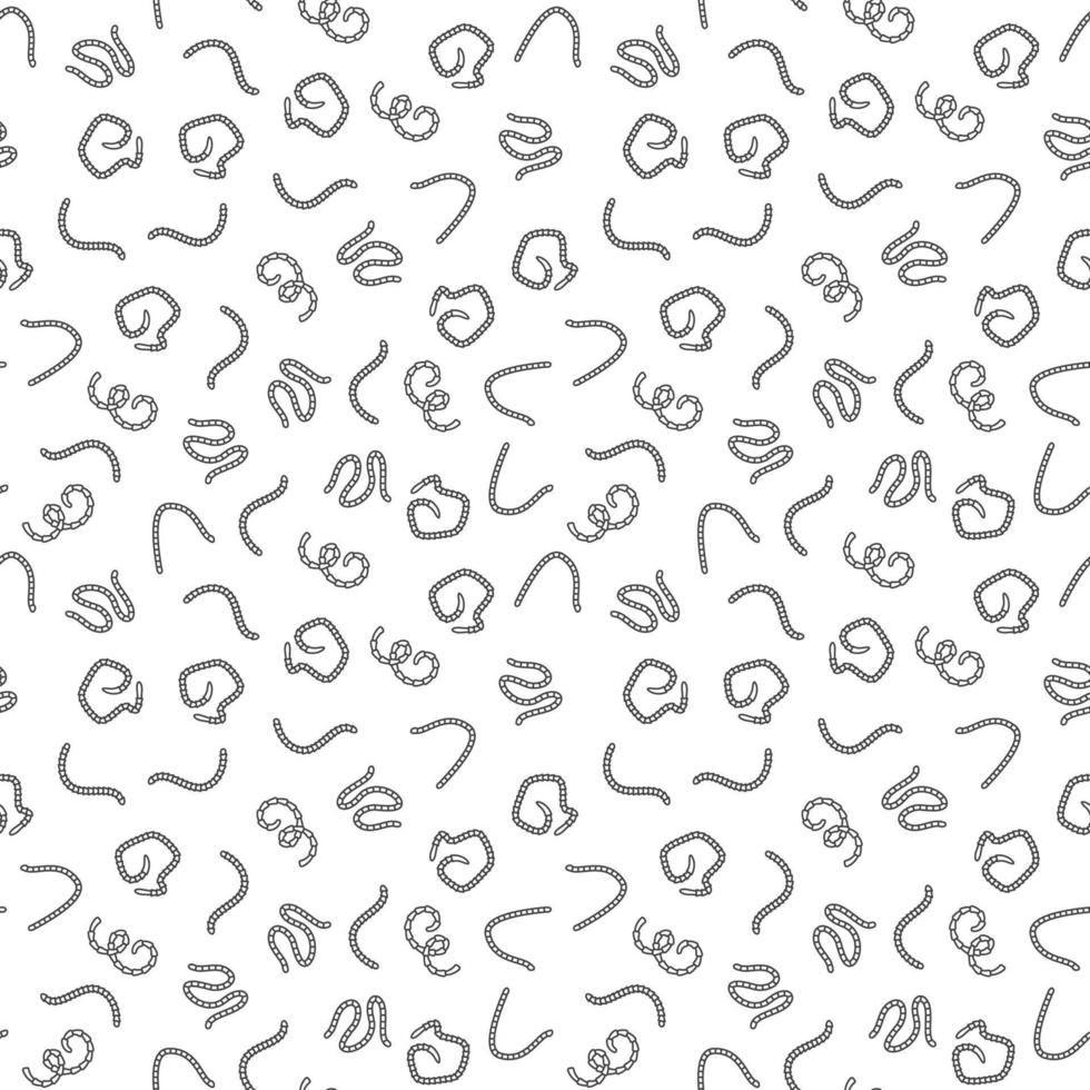Cestodes vector outline seamless background - Cestoda concept Pattern