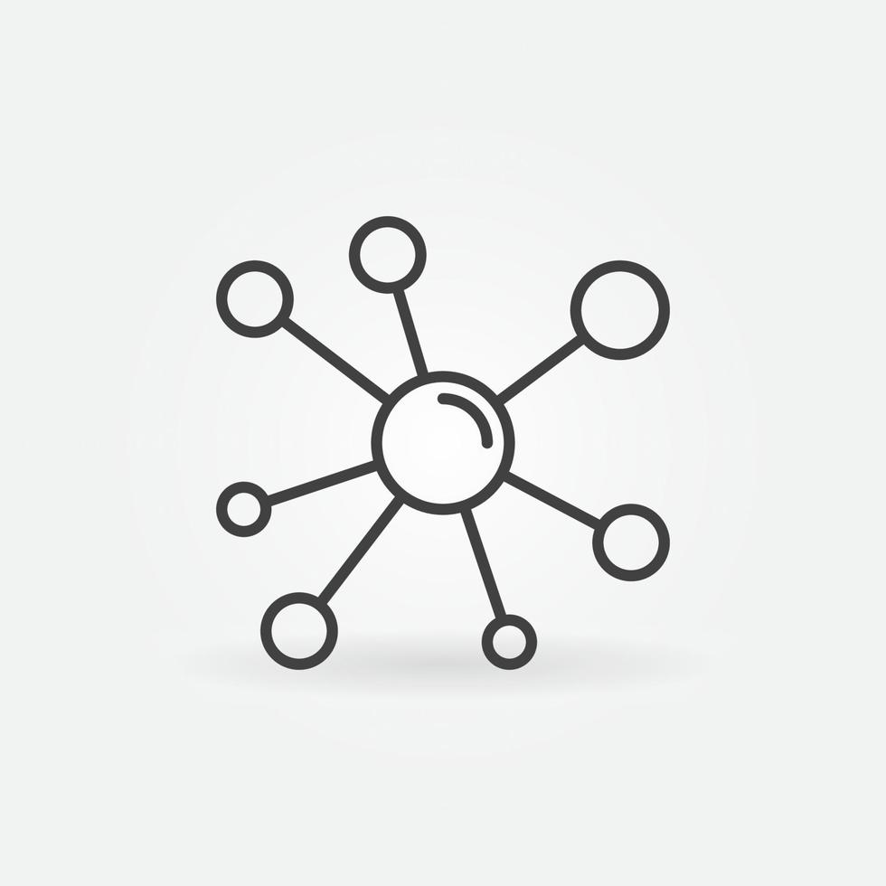 Chemistry Chemical Molecule Compound vector concept linear icon