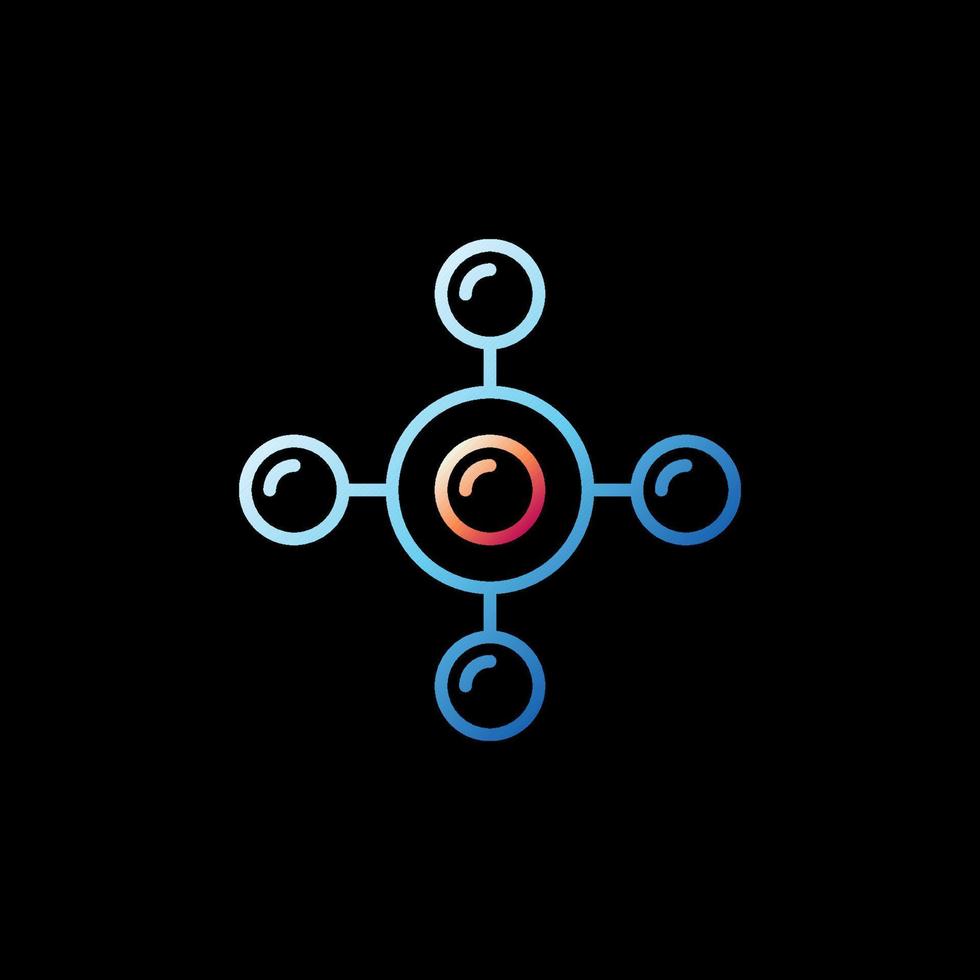 Vector Abstract Molecule Chemistry concept creative line icon