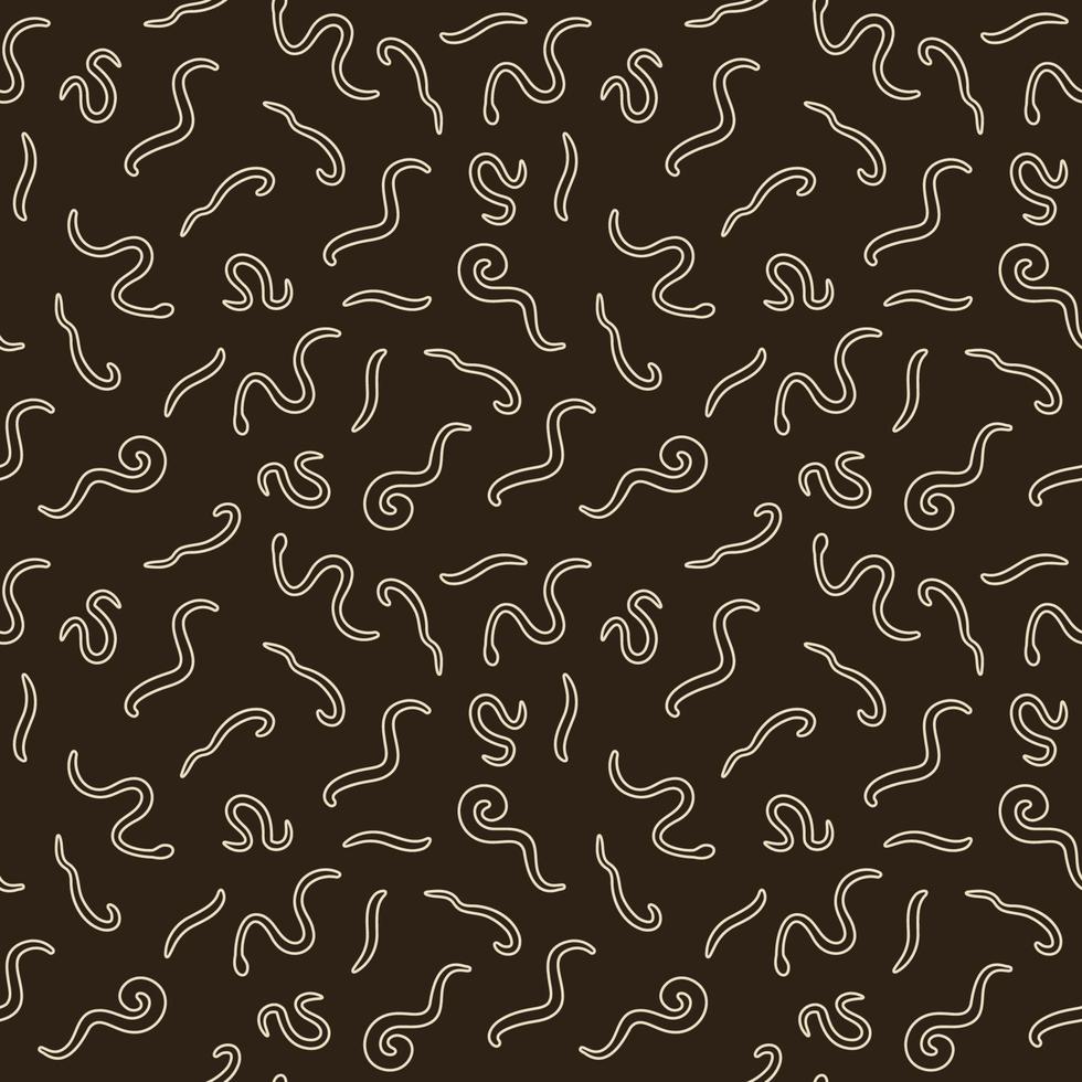 Nemathelminthes Roundworms vector concept outline Seamless Pattern