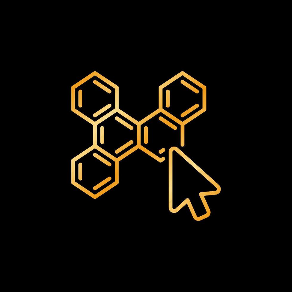 Cursor on Chemistry Molecule vector concept colored icon