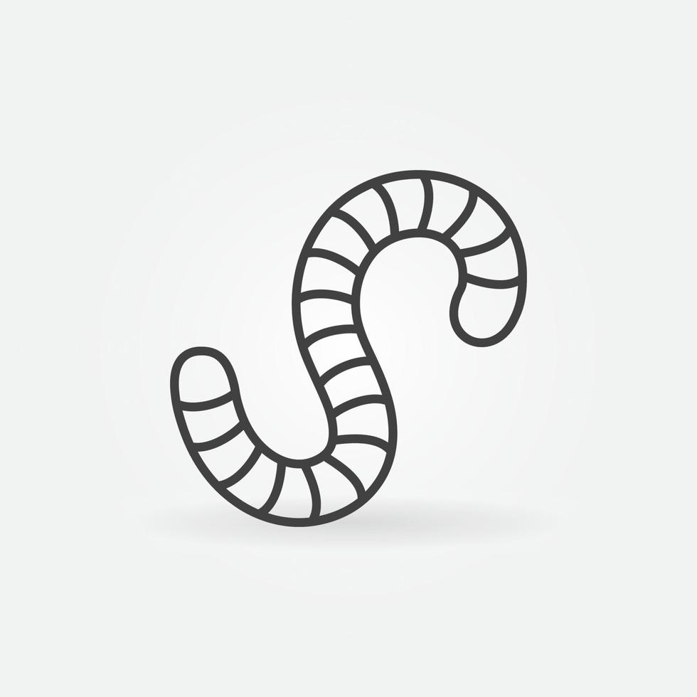 Worm vector concept icon or sign in linear style