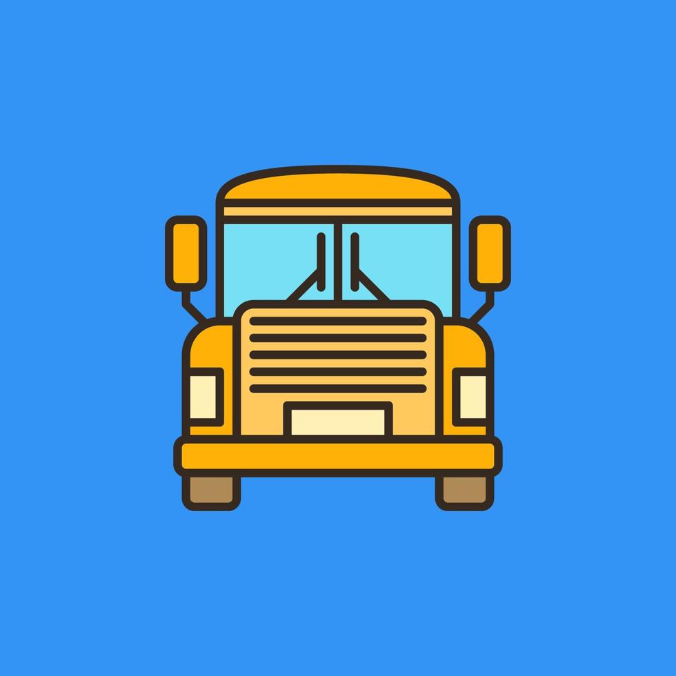 School Bus vector Back to School concept colored icon
