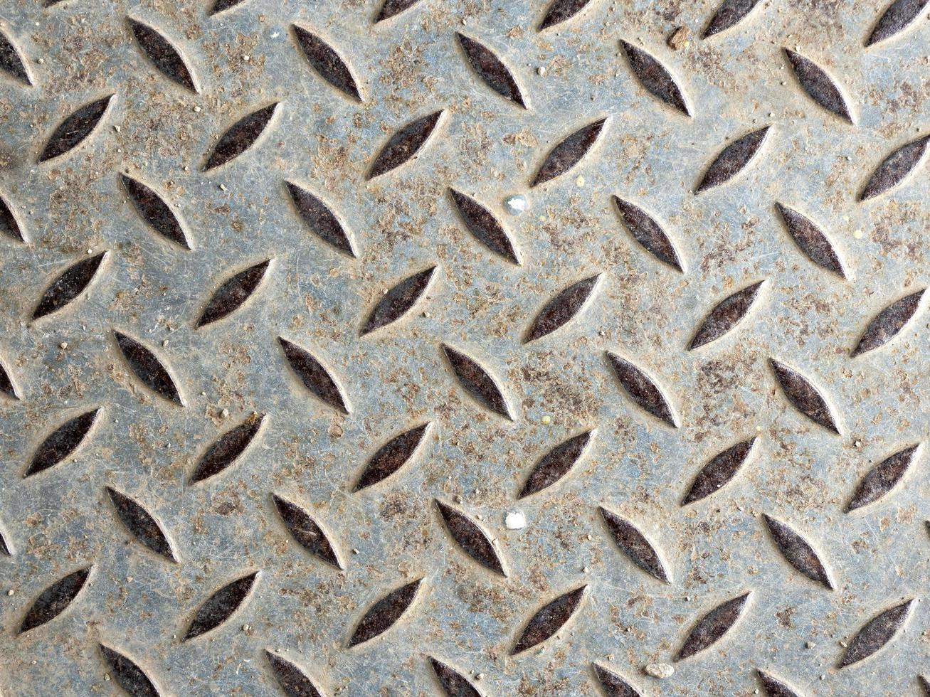 Metal non slip floor with raised pattern photo