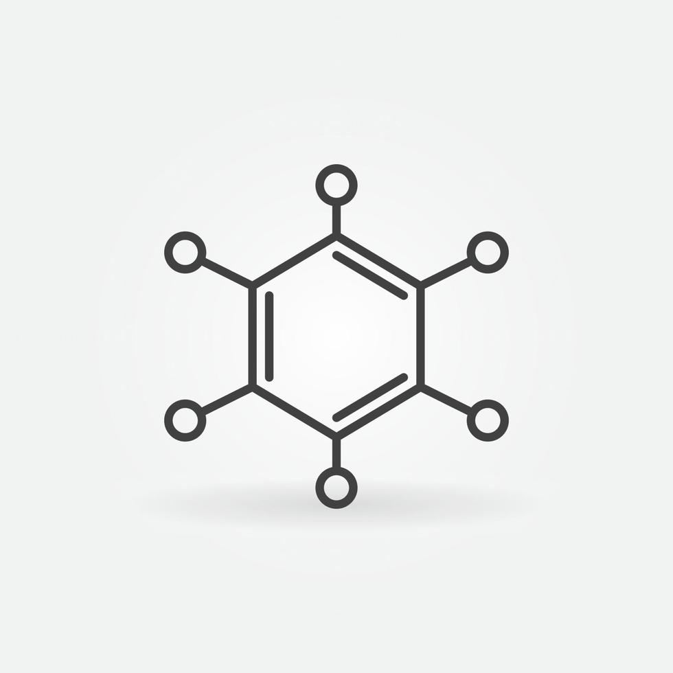 Chemical Formula Structure vector Biochemistry concept line minimal icon