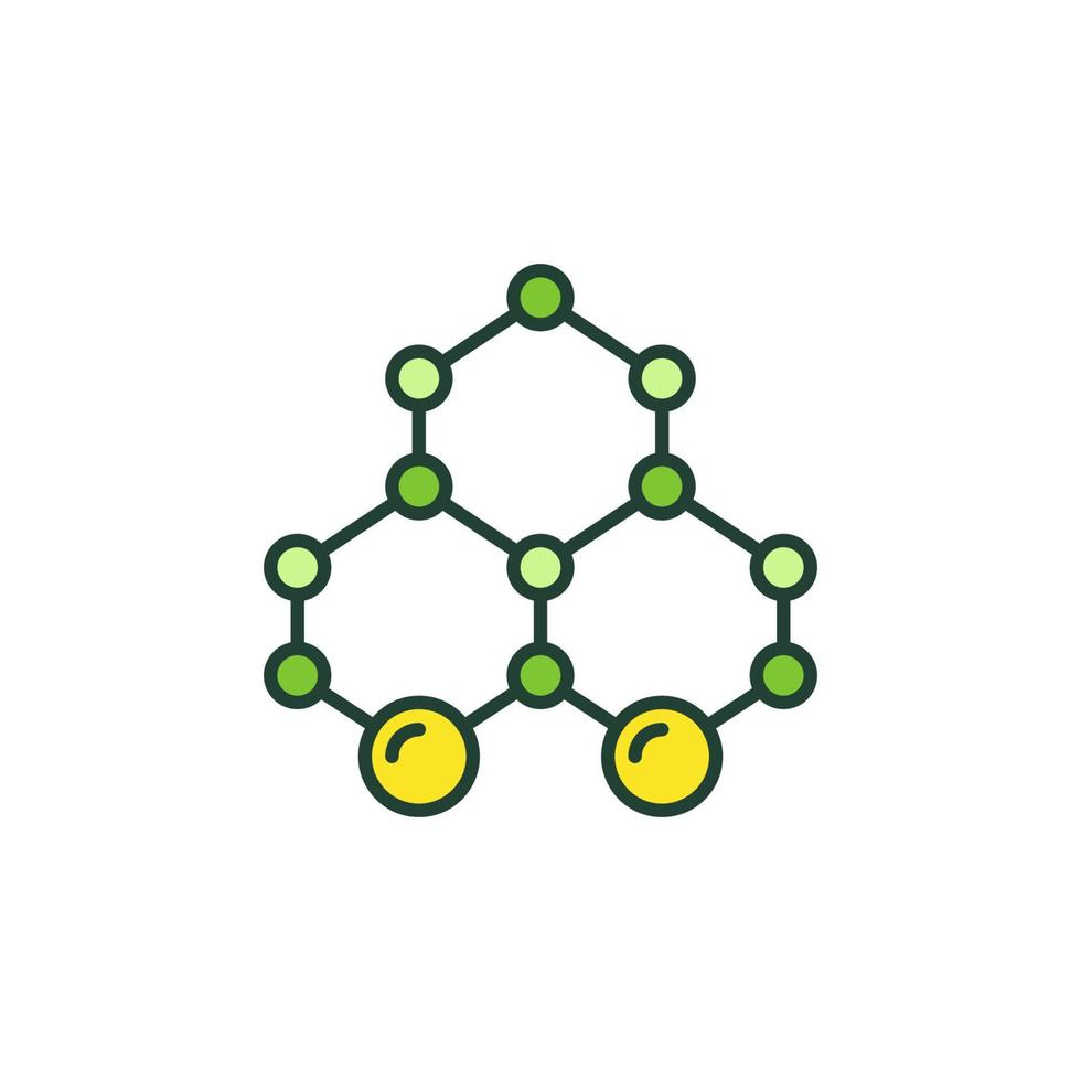 Vector abstract Chemical Compound modern colored icon or sign
