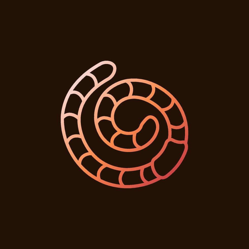 Earthworm colorful line icon. Worm vector concept outline symbol