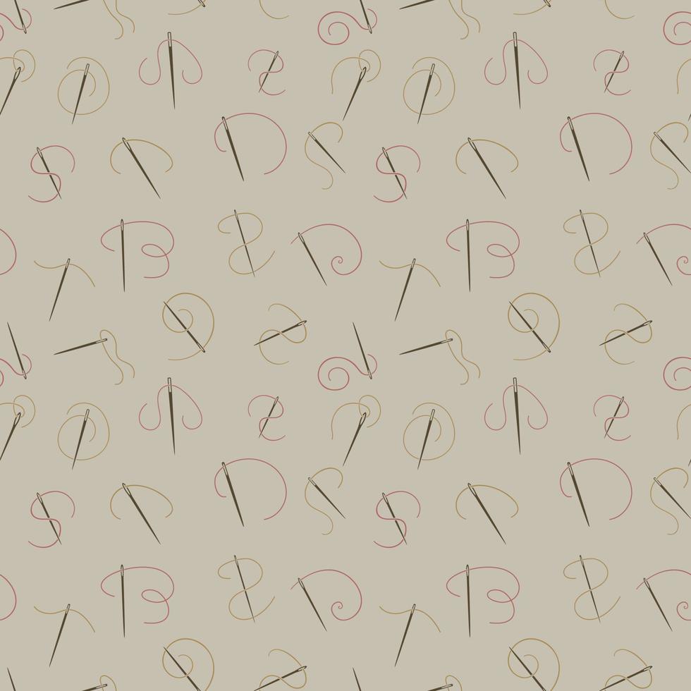 Needle vector pattern. Sewing and Fashion Industry seamless background