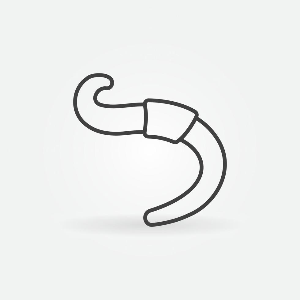 Earthworm vector thin line concept icon or sign