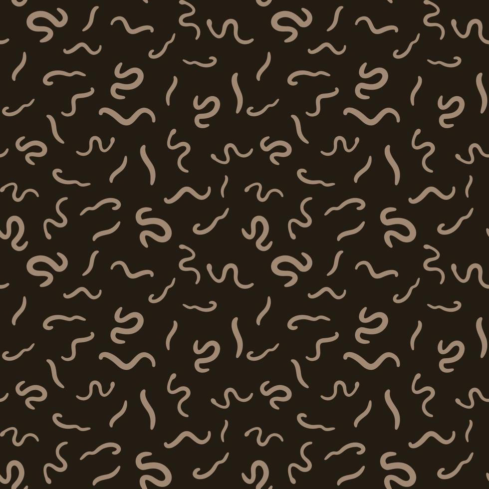 Helminths Seamless Background - Ascariasis concept vector brown Pattern