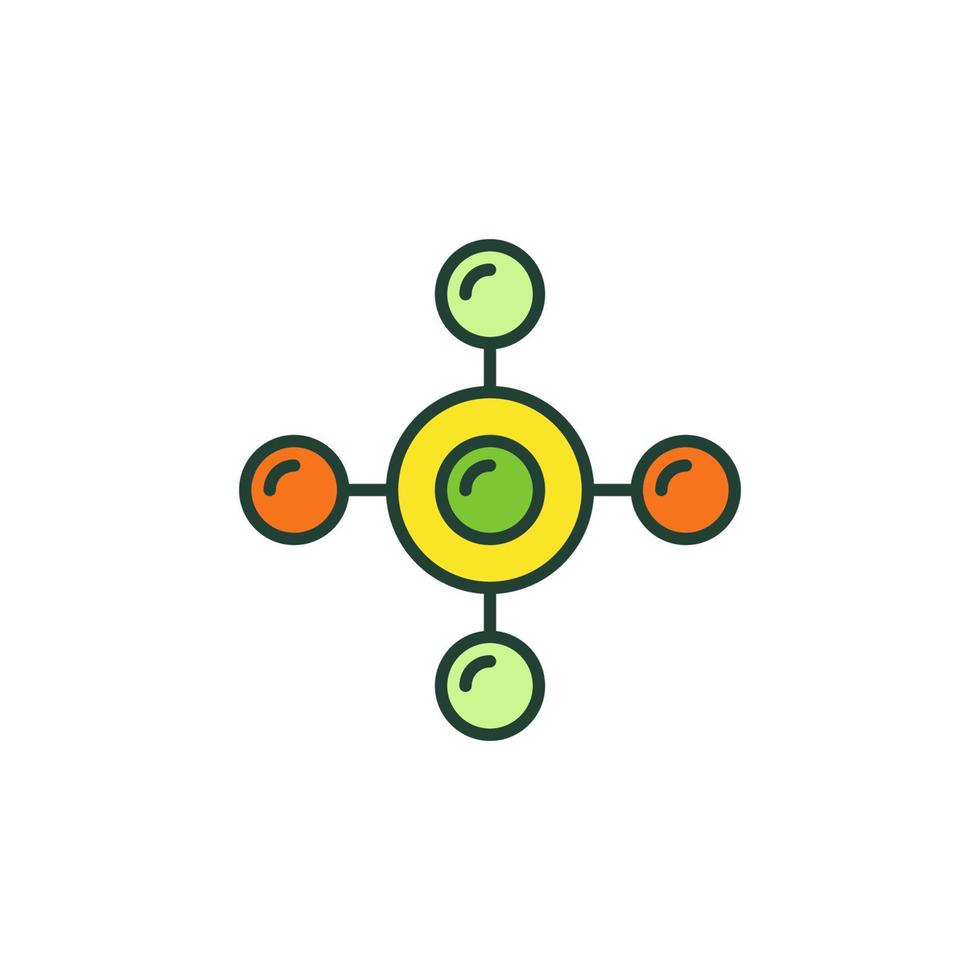 Abstract Chemistry Molecule vector concept simple colored icon