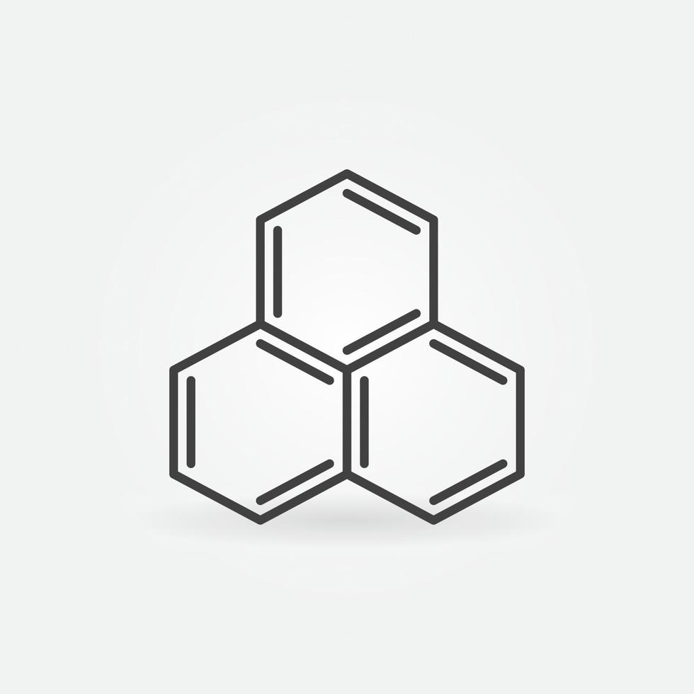 Hexagon Chemical Formula Structure vector concept line icon