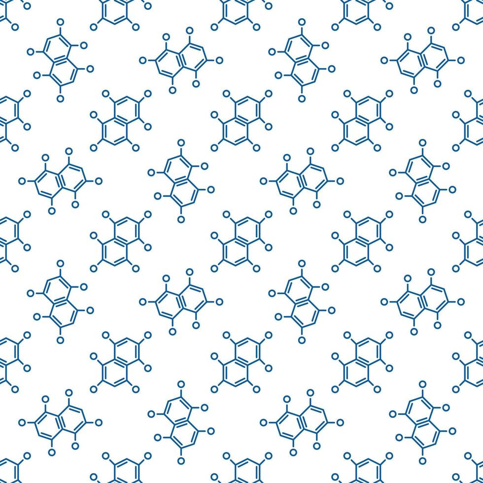 Chemical Hexagon Compounds vector outline Seamless Pattern