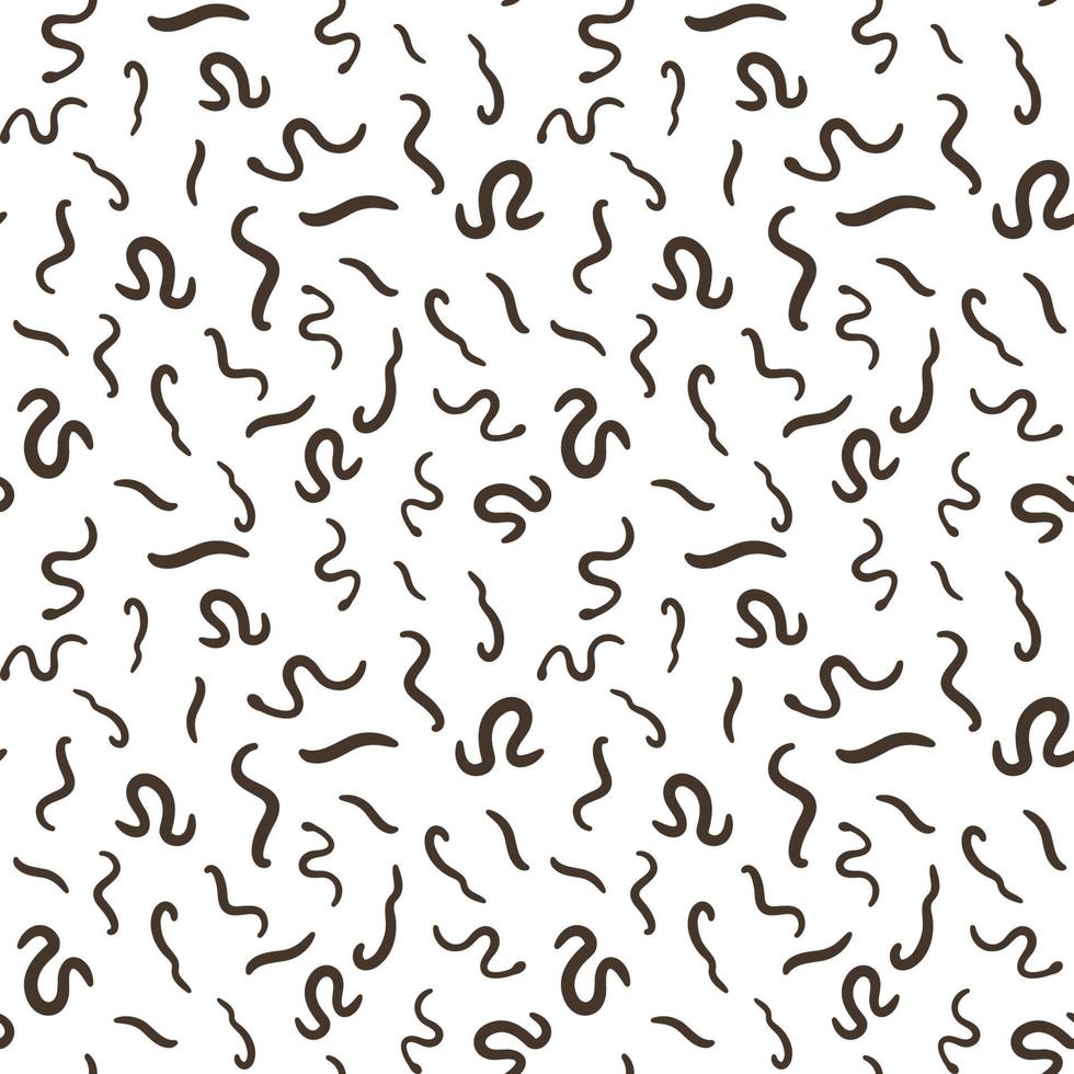 Ascariasis Helminth simple Seamless Pattern - worms vector background