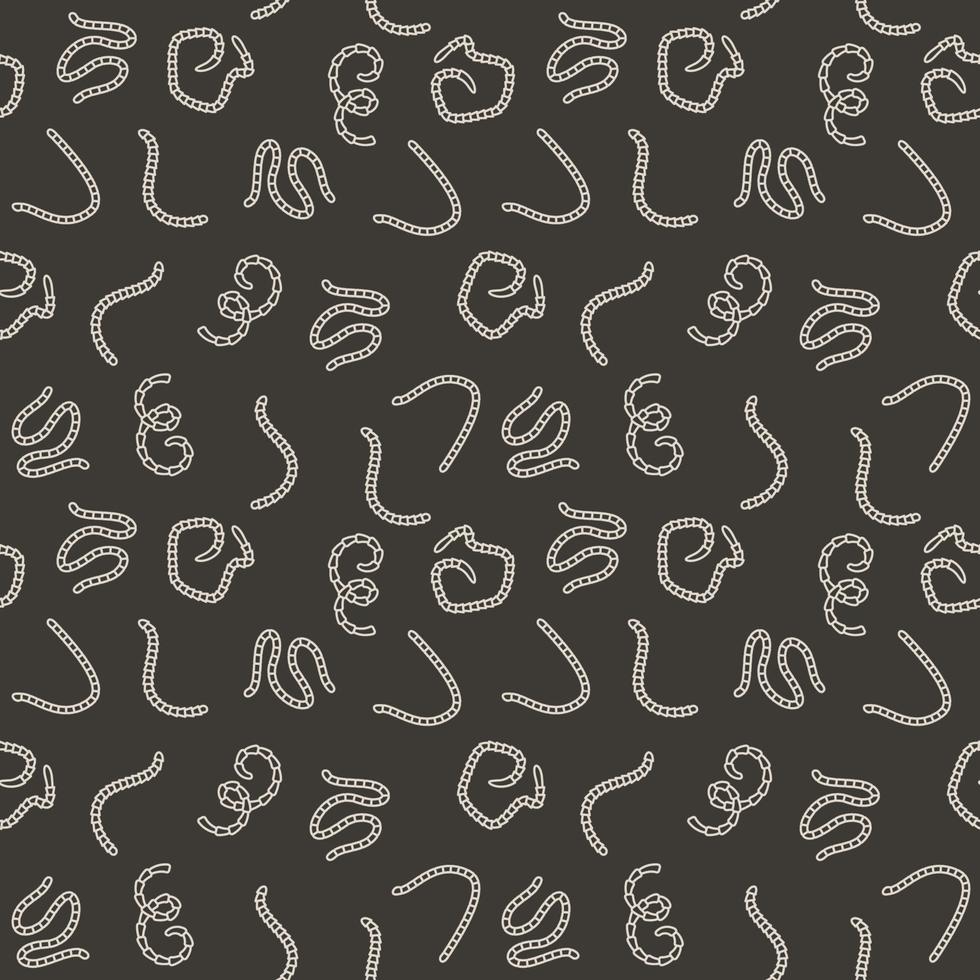 Segmented Worms and Tapeworms vector concept Seamless pattern