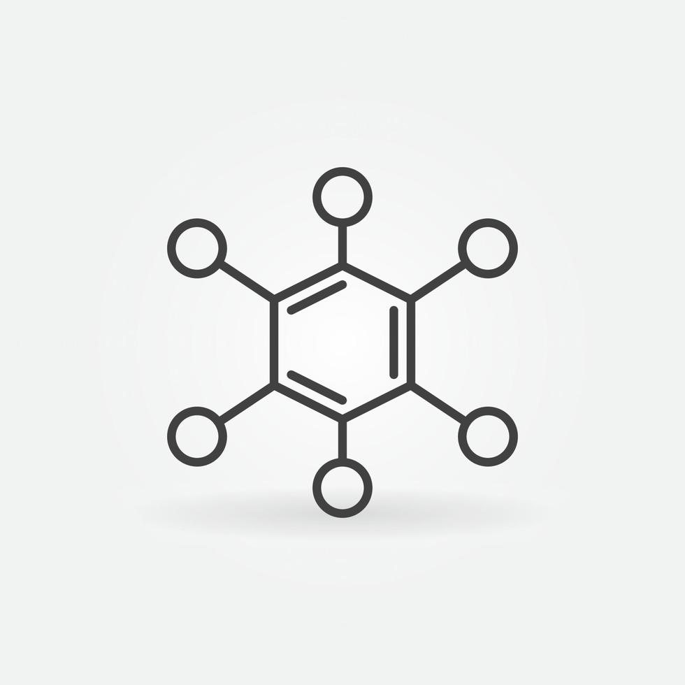 Simple Chemical Molecule vector Chemistry concept outline icon